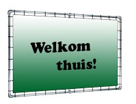 Spandoekteksten welkom thuis